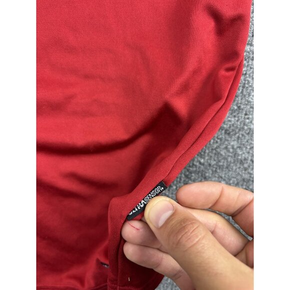 Pearl Izumi Cycling Jersey Mens Medium Red Black Half Zip 3 Rear Pockets Sensor - Picture 5 of 7